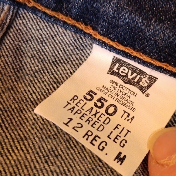 Vintage 1990s Levis 550 relaxes fit tapered leg 12 - Picture 5 of 5